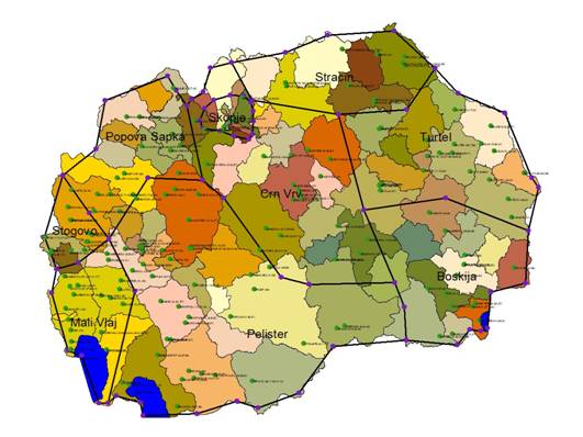 Grafichki prikaz na zonite na raspredelba